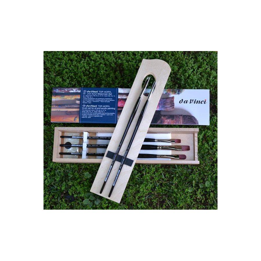 Set pennelli DA VINCI TOP-ACRYL per olio e acrilico in fibra sintetica