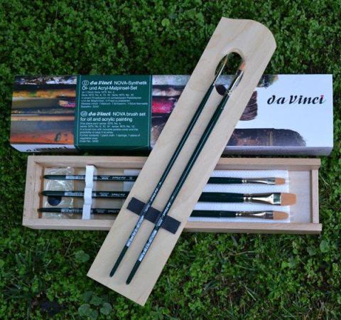 Set pennelli DA VINCI NOVA per olio e acrilico in pelo sintetico