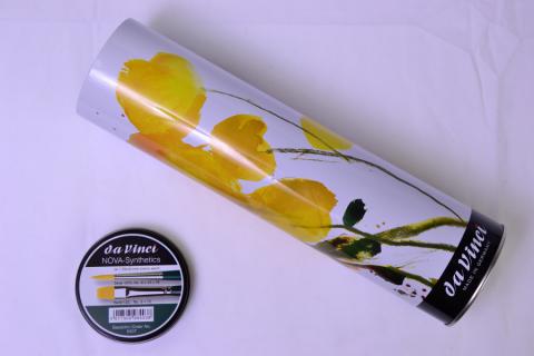 Scatola metallo DA VINCI NOVA-Synthetics per acquerello con 5 pennelli